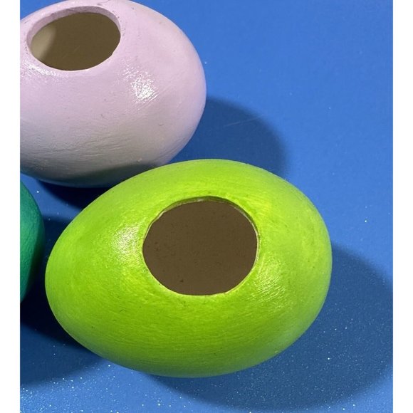 Ceramic Easter Eggs Hollow Hand Painted  Real Egg Size Holiday Spring Decor - Picture 8 of 9